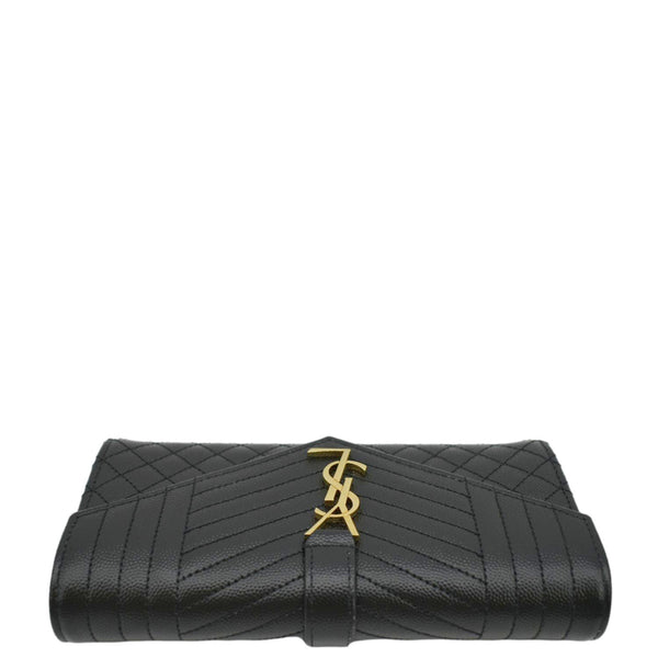 YVES SAINT Leather Wallet Black Bag unique look