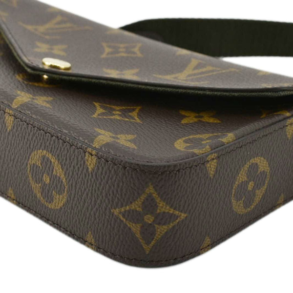LOUIS VUITTON Felicie Strap & Go Monogram Canvas Crossbody Bag Brown