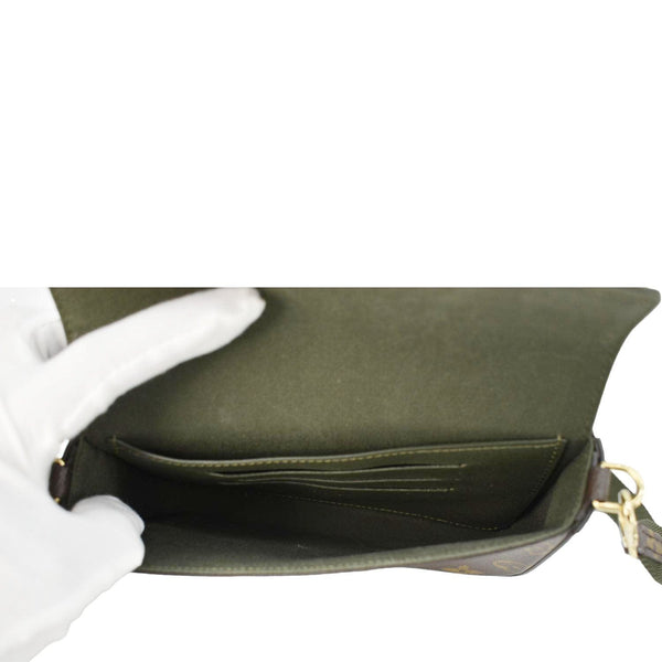 LOUIS VUITTON Felicie Strap & Go Monogram Canvas Crossbody Bag Brown