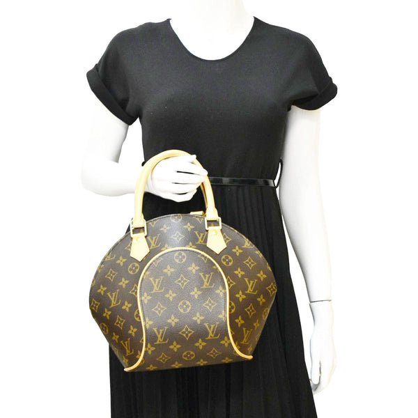LOUIS VUITTON Ellipse PM Monogram Canvas Satchel Bag Brown