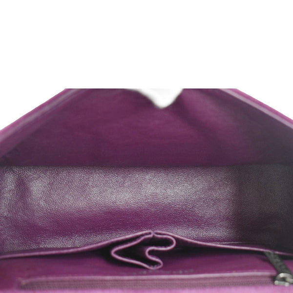 CHANEL Pagoda Flap Suede Leather Shoulder Bag Purple