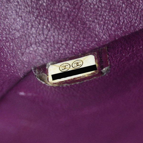 CHANEL Pagoda Flap Suede Leather Shoulder Bag Purple