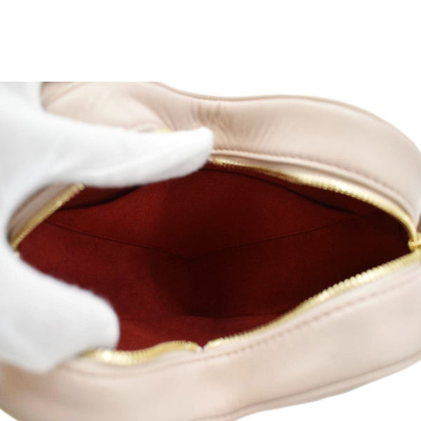 LOUIS VUITTON Fall In Love Sac Coeur Monogram Embossed Crossbody Bag Light Pink