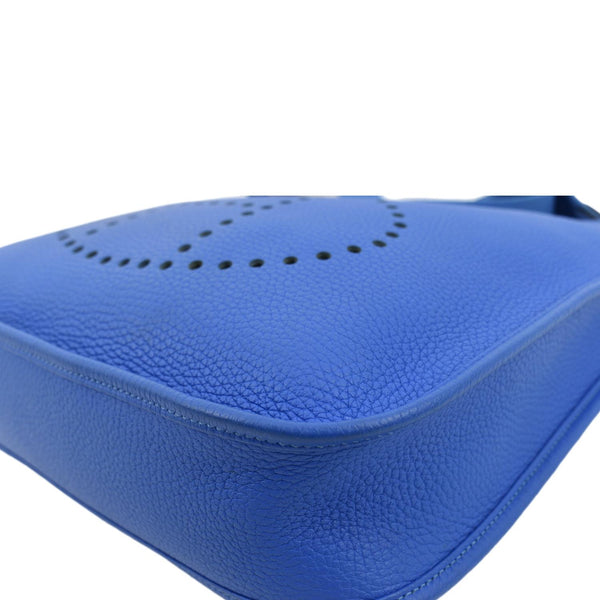 HERMES Evelyne III 29 Taurillon Leather Crossbody Bag Blue