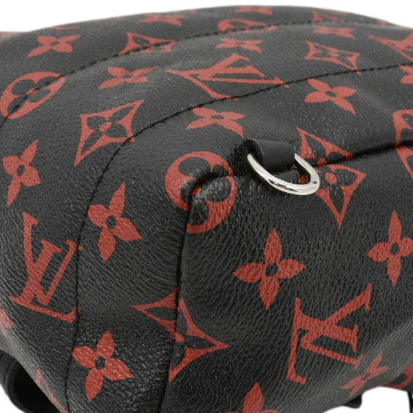 LOUIS VUITTON Palm Springs Infrarouge Mini Monogram Canvas Backpack Bag Black