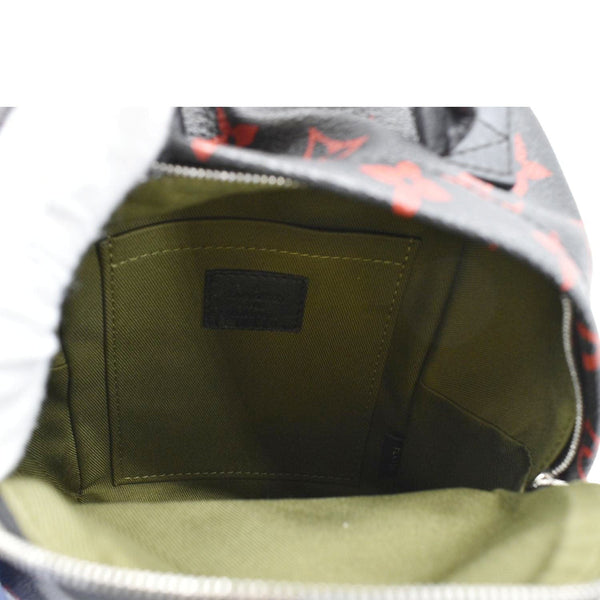 LOUIS VUITTON Palm Springs Infrarouge Mini Monogram Canvas Backpack Bag Black