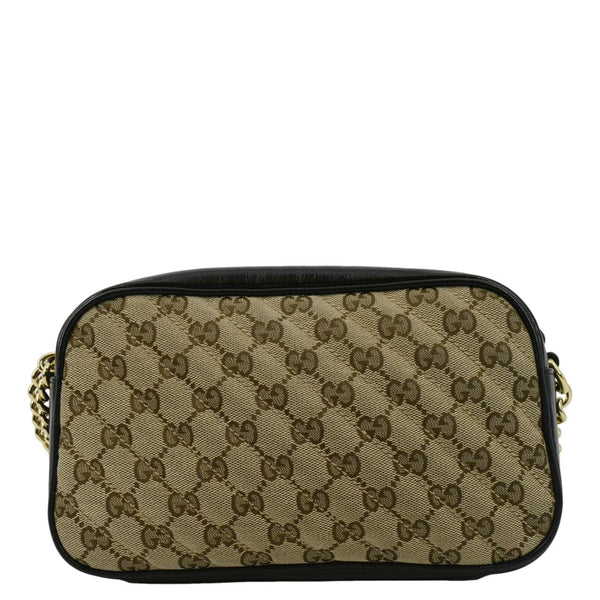 GUCCI Marmont Small Monogram Canvas Crossbody Camera Bag Beige 447632