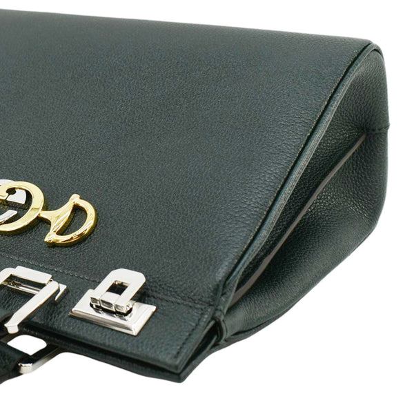 GUCCI Zumi Small Leather Top Handle Shoulder Bag Green 569712
