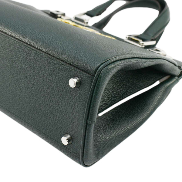 GUCCI Zumi Small Leather Top Handle Shoulder Bag Green 569712