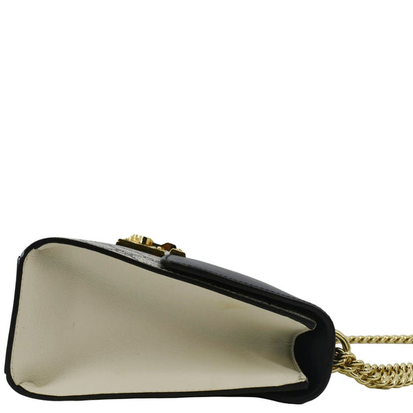 GUCCI Padlock GG Supreme Canvas Shoulder Bag Navy Blue 409486