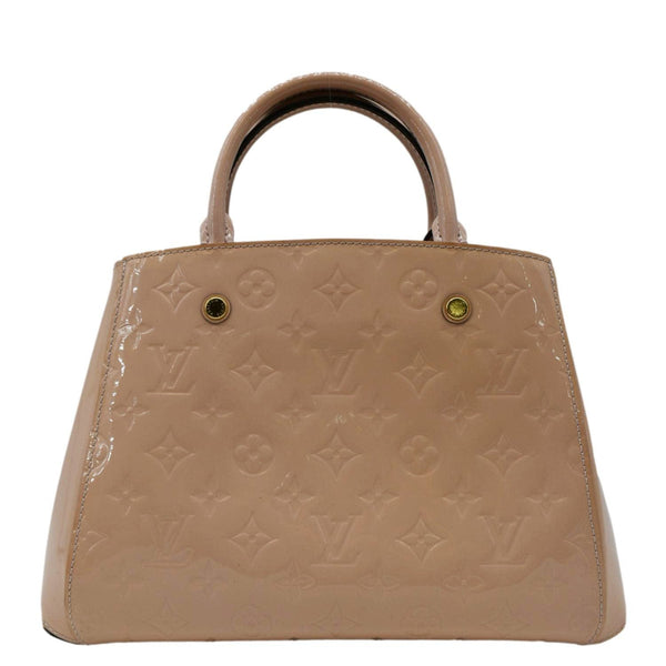 LOUIS VUITTON Montaigne BB Vernis Leather Tote Shoulder Bag Dusty Pink