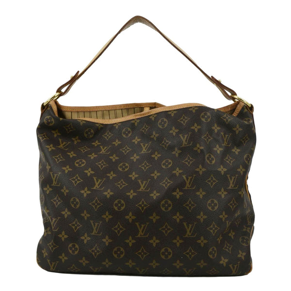 LOUIS VUITTON Delightful MM Monogram Canvas Hobo Bag Brown