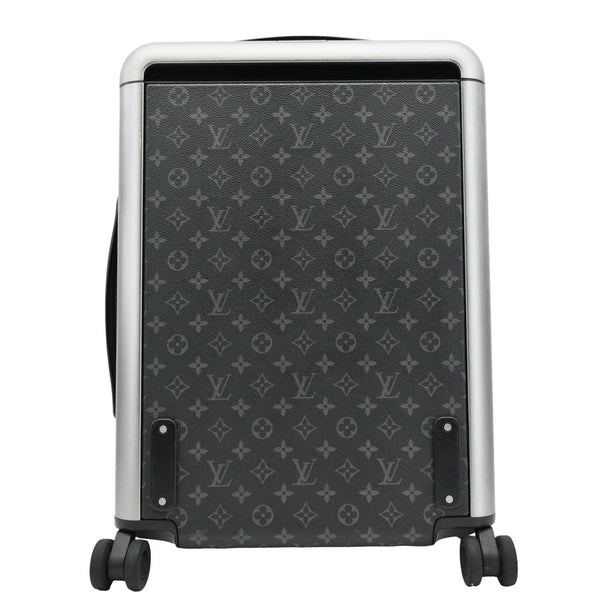 LOUIS VUITTON Horizon 55 Monogram Eclipse Canvas Rolling Suitcase Black back side