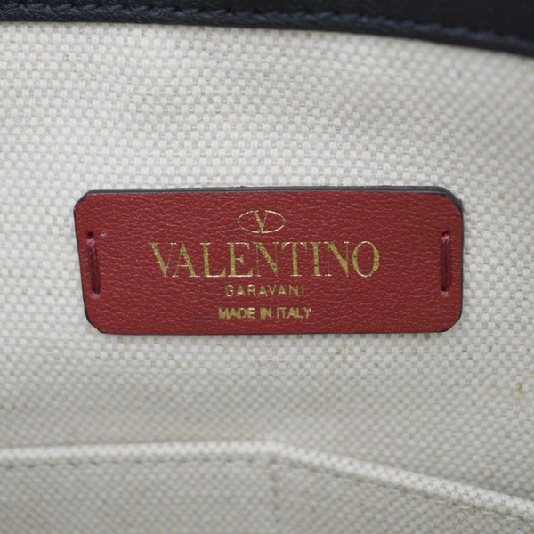 VALENTINO GARAVANI VLNT Small Canvas Tote Bag Cream