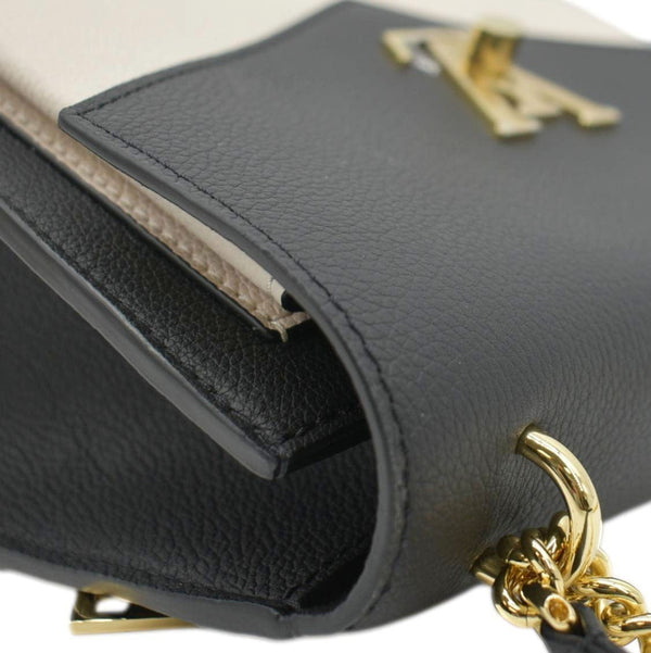 LOUIS VUITTON Mylockme Calf Leather Chain Shoulder Bag Creme