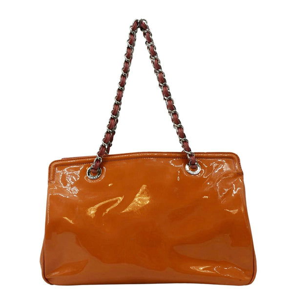 CHANEL Lipstick Medium Tote Bag Orange vbackc side