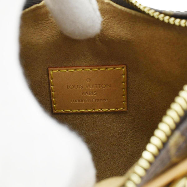 LOUIS VUITTON Loop Half Moon Monogram Canvas Shoulder Bag Brown