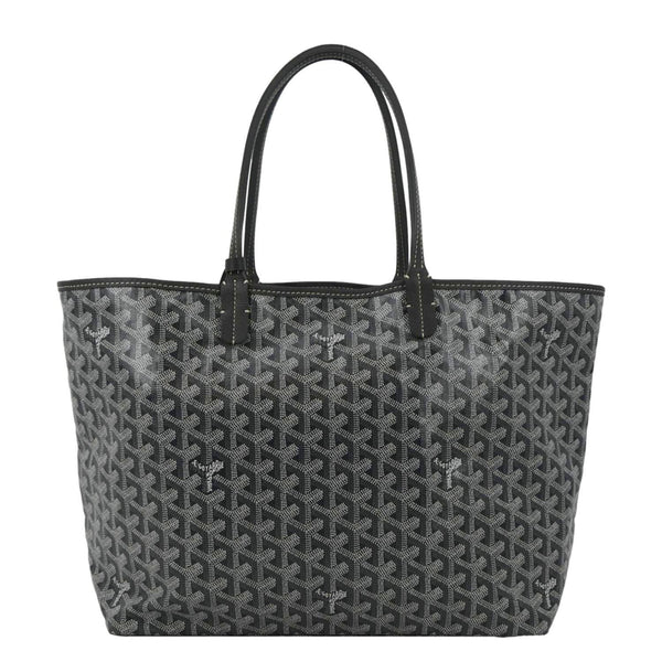GOYARD Saint Louis PM Chevron Print Canvas Tote Bag Grey