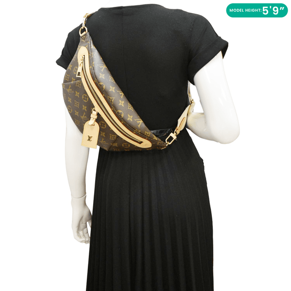 LOUIS VUITTON High Rise Monogram Canvas Bumbag Brown