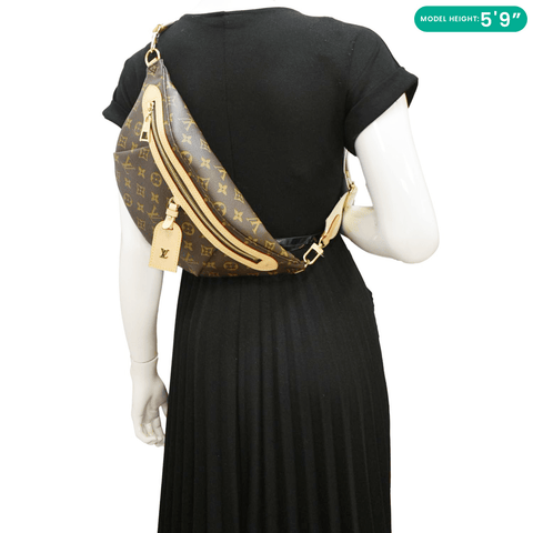 LOUIS VUITTON High Rise Monogram Canvas Bumbag Brown