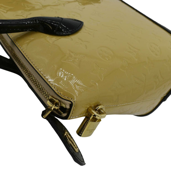 LOUIS VUITTON Lockit Vertical PM Monogram Vernis Leather Tote Bag Mastard