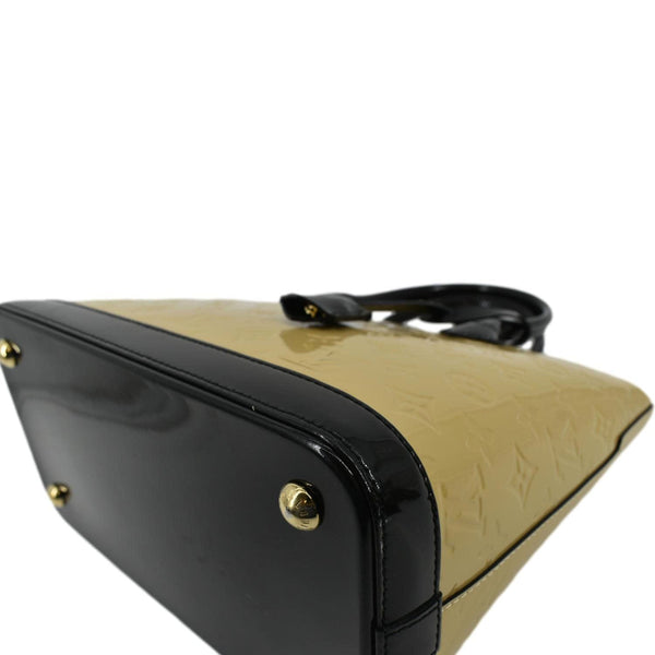 LOUIS VUITTON Lockit Vertical PM Monogram Vernis Leather Tote Bag Mastard