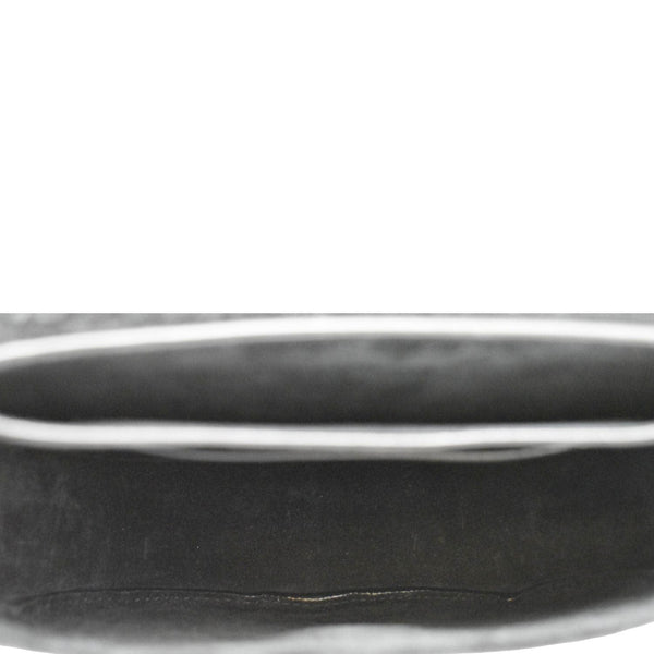 YVES SAINT LAURENT Kaia Small Embossed Leather Satchel Bag Black