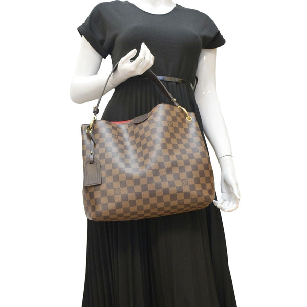 LOUIS VUITTON Graceful PM Damier Ebene Shoulder Bag Brown