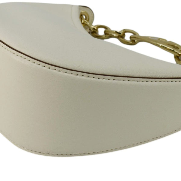 VALENTINO VLogo Moon Mini Nappa Leather Hobo Bag White