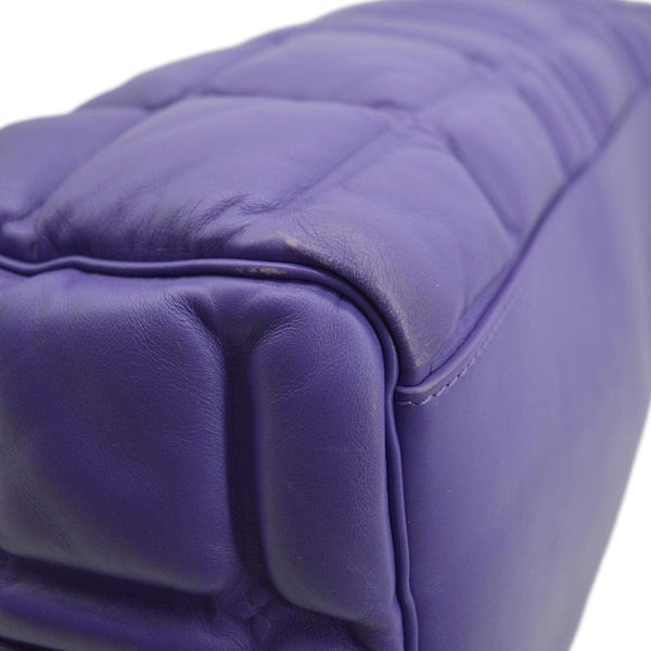 LOUIS VUITTON Keepall 45 Bandouliere Puffy Damier Leather Travel Bag Violet