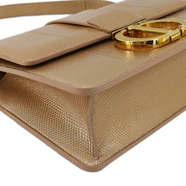 CHRISTIAN DIOR 30 Montaigne Flap Leather Crossbody Bag Brown