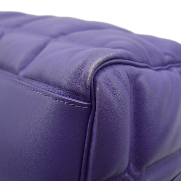 LOUIS VUITTON Keepall 45 Bandouliere Puffy Damier Leather Travel Bag Violet