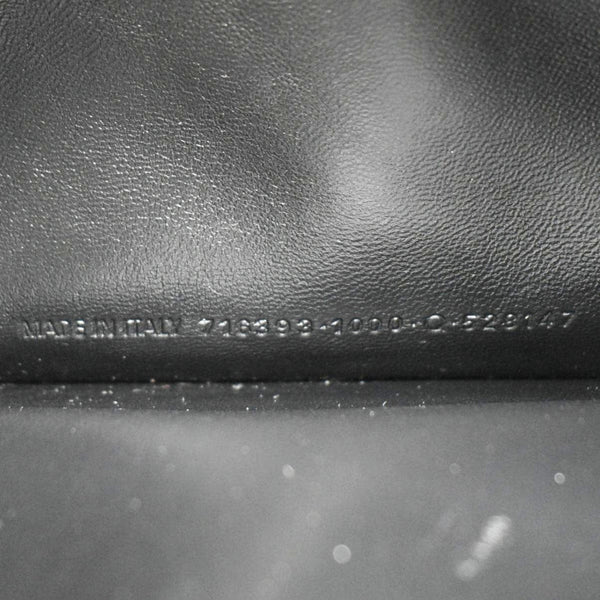 BALENCIAGA Hourglass Medium Crushed Leather Chain Wallet Shoulder Bag Black