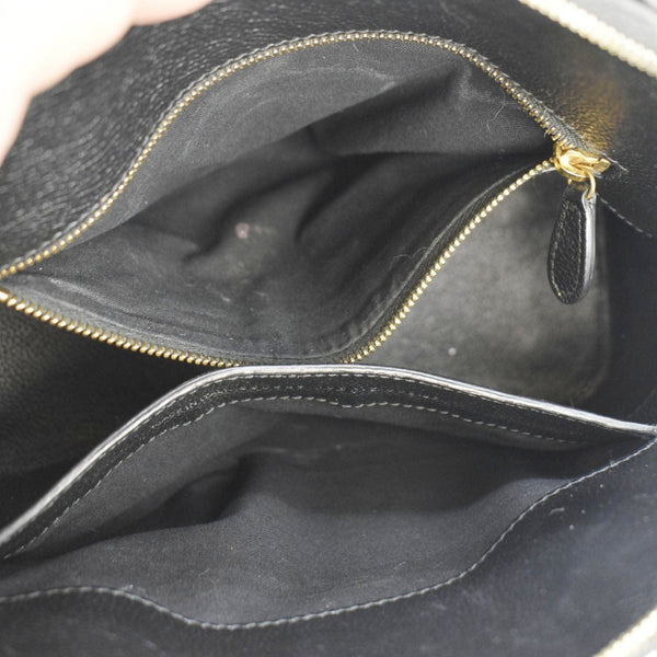 BALENCIAGA Ville Top Handle Grained Leather Crossbody Bag Black