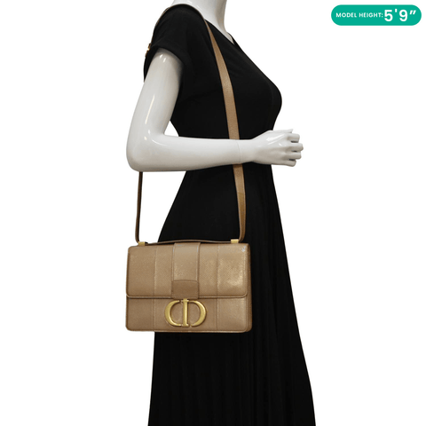 CHRISTIAN DIOR 30 Montaigne Flap Leather Crossbody Bag Brown