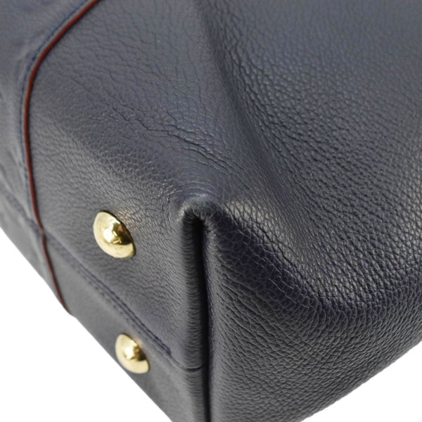 LOUIS VUITTON Melie Monogram Empreinte Leather Hobo Shoulder Bag Navy Blue