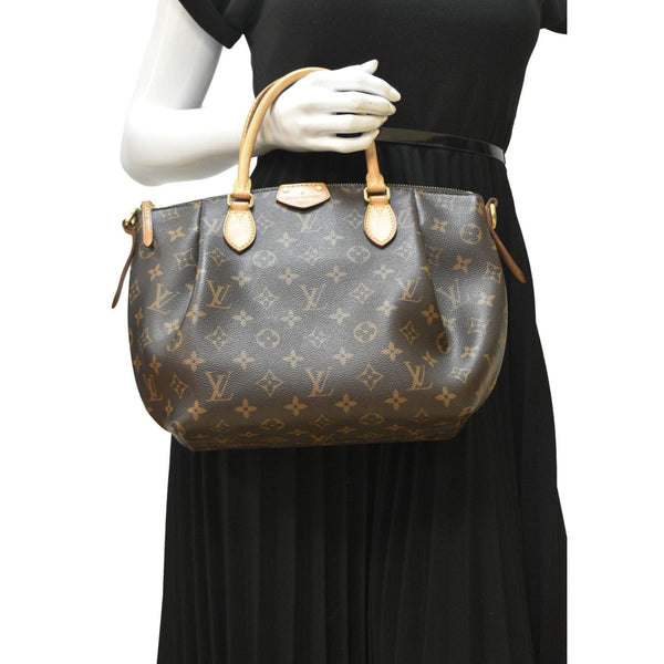 LOUIS VUITTON Turenne MM Monogram Canvas 2 Way Shoulder Bag Brown