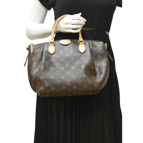 LOUIS VUITTON Turenne MM Monogram Canvas 2 Way Shoulder Bag Brown