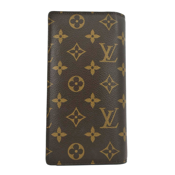 LOUIS VUITTON Brazza Monogram Canvas Bifold Long Wallet Brown