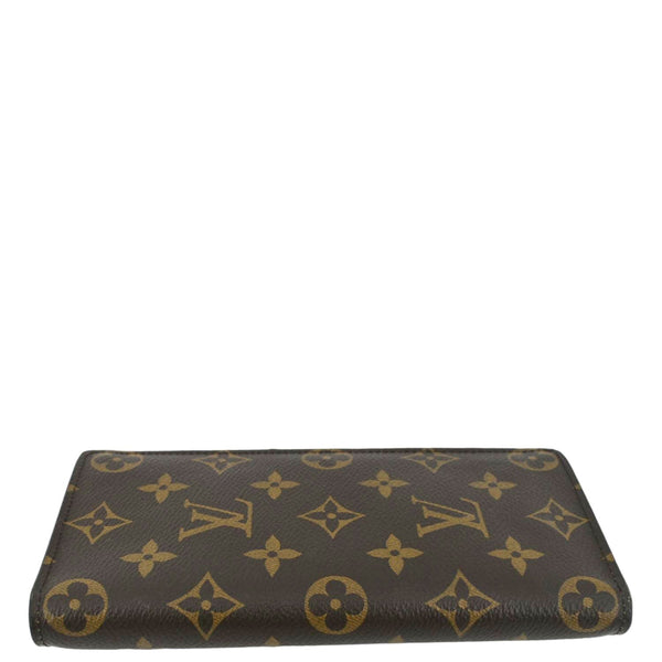 LOUIS VUITTON Brazza Monogram Canvas Bifold Long Wallet Brown