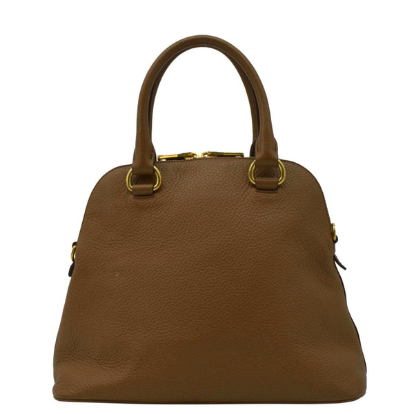 PRADA Vitello Daino Leather Tote Bag Brown