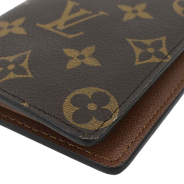 LOUIS VUITTON Brazza Monogram Canvas Bifold Long Wallet Brown
