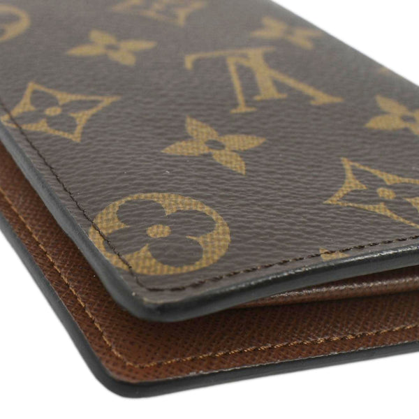 LOUIS VUITTON Brazza Monogram Canvas Bifold Long Wallet Brown