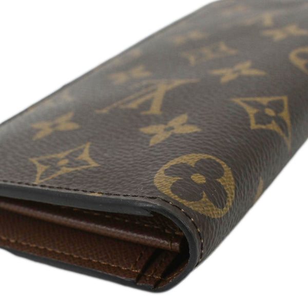 LOUIS VUITTON Brazza Monogram Canvas Bifold Long Wallet Brown