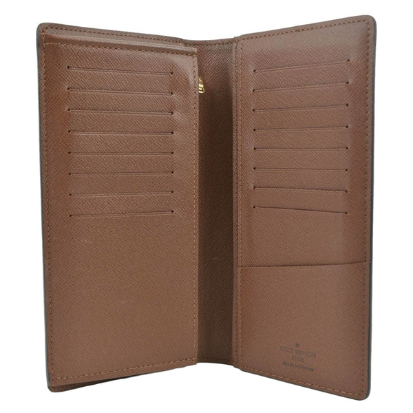 LOUIS VUITTON Brazza Monogram Canvas Bifold Long Wallet Brown