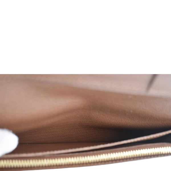 LOUIS VUITTON Brazza Monogram Canvas Bifold Long Wallet Brown