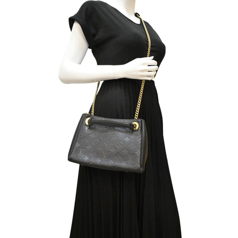 LOUIS VUITTON Surene BB Empreinte Leather Shoulder Bag Black