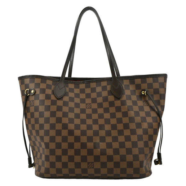 LOUIS VUITTON Neverfull MM Damier Ebene Shoulder Bag Brown