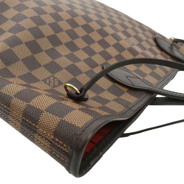 LOUIS VUITTON Neverfull MM Damier Ebene Shoulder Bag Brown