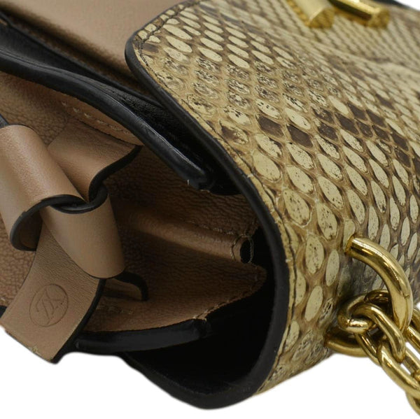 LOUIS VUITTON Very Python Leather Chain Crossbody Bag Black